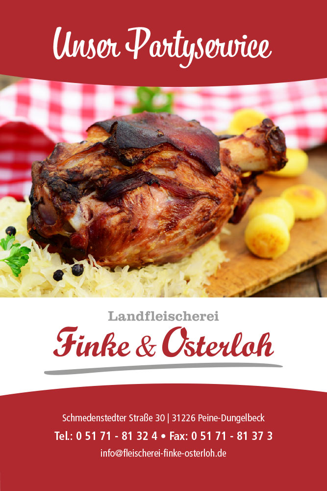 Partyservice Flyer Finke und Osterloh 2023